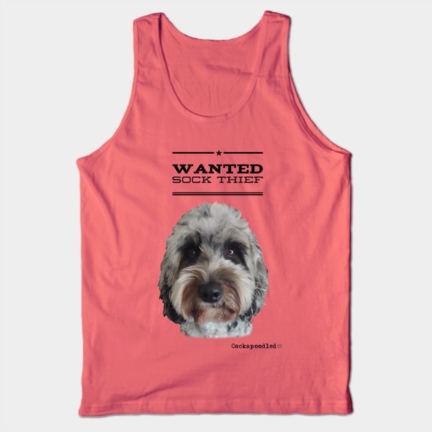 Cockapoo / Doodle Dog Sock Thief Tank Top by WoofnDoodle 